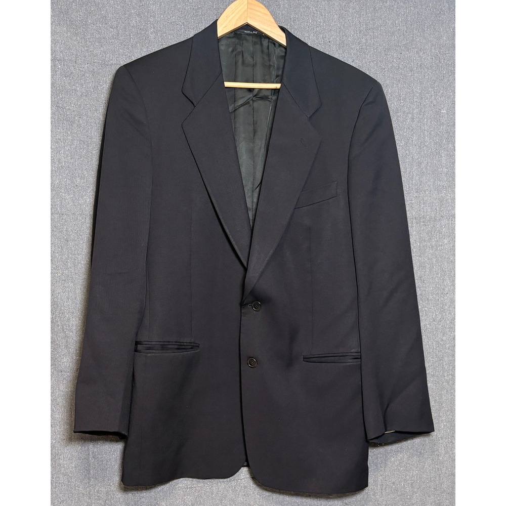 Barneys New York San Remo Mens Virgin Wool Blazer Made in Italy Black 41 L